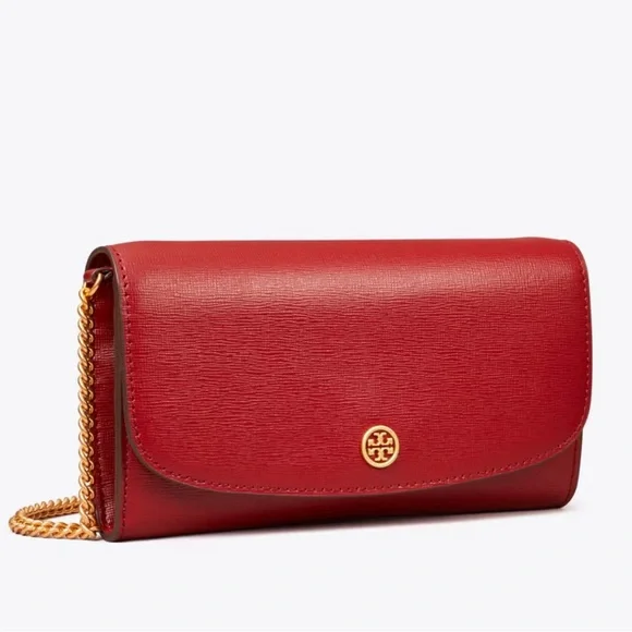 Tory Burch Robinson Leather Wallet on a Chain - Bricklane - Picture 2 of 10